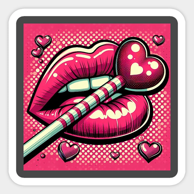 saint valentines day Pop Art style Sticker by mn9